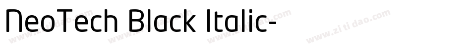 NeoTech Black Italic字体转换